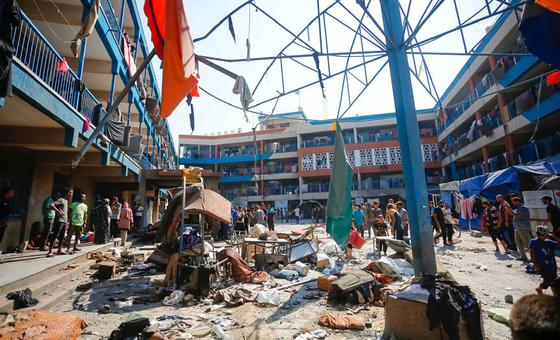 Gaza: Six UNRWA staff killed in Israeli strikes on school sheltering displaced people